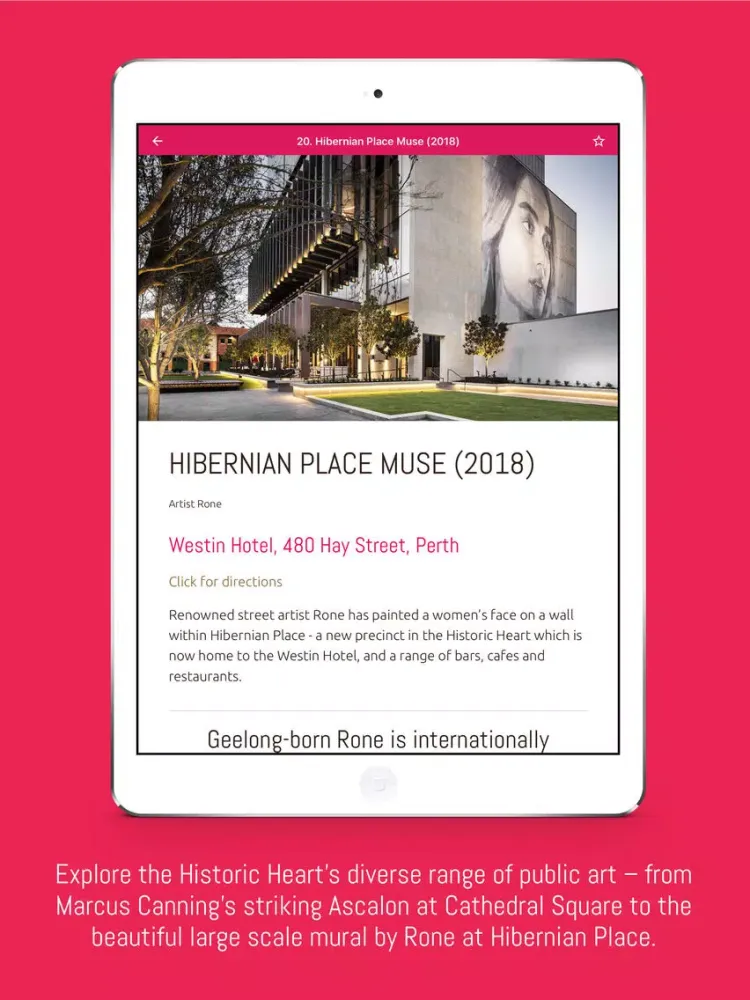 Zrzuty ekranu Historic Heart of Perth iPad 