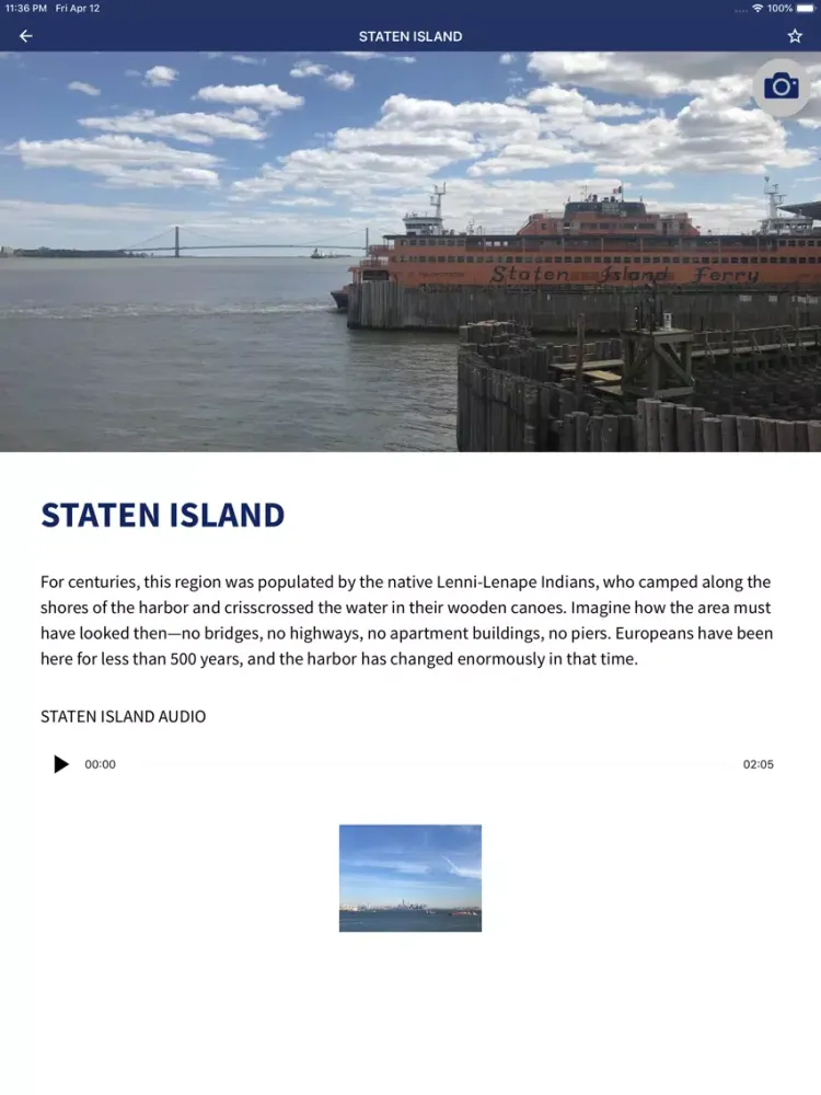Ảnh chụp màn hình của Staten Island Ferry App iPad 