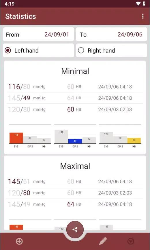 Blood Pressure Monitor应用截图
