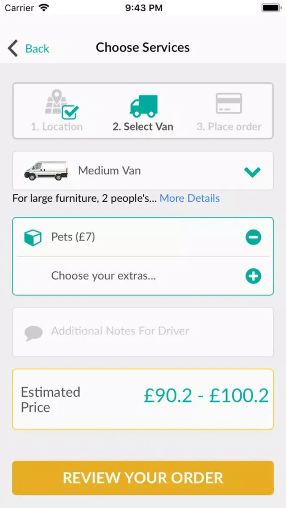 ภาพหน้าจอของ Locovan Customer