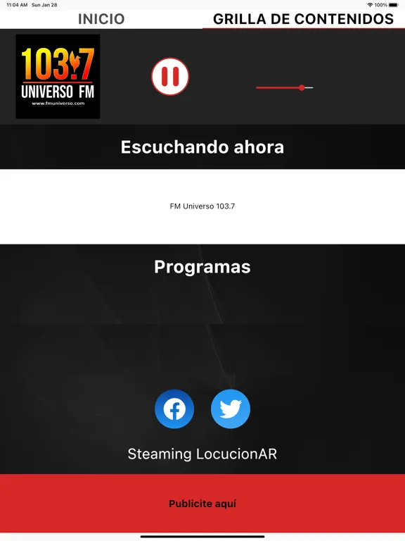 Скриншоты FM Universo iPad 