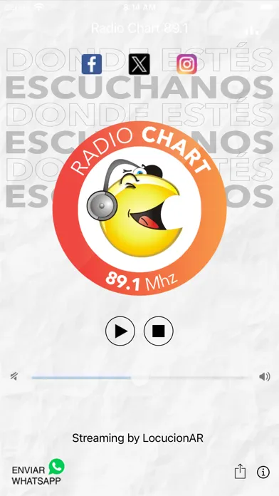 Ảnh chụp màn hình của Radio Chart 89.1