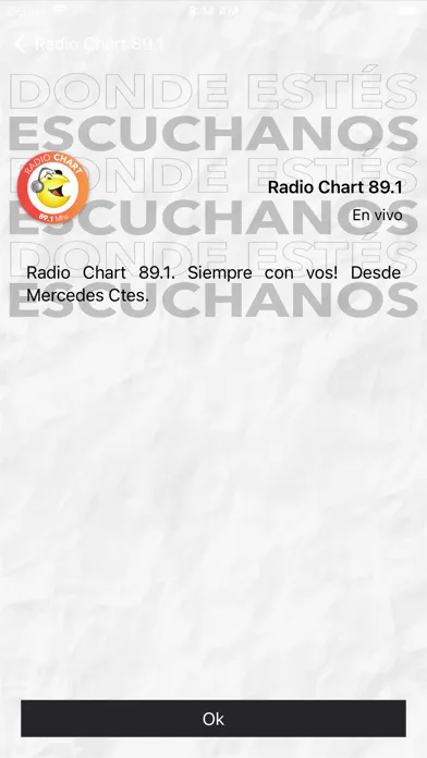 Ảnh chụp màn hình của Radio Chart 89.1