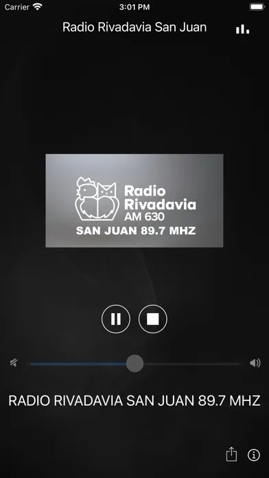 Capturas de pantalla de Radio Rivadavia San Juan