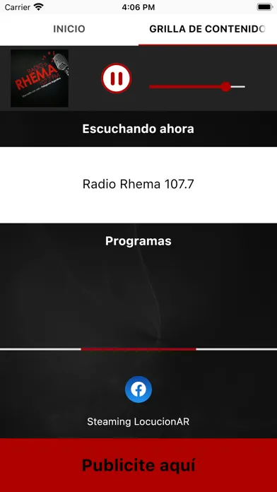 ภาพหน้าจอของ Rhema 107.7