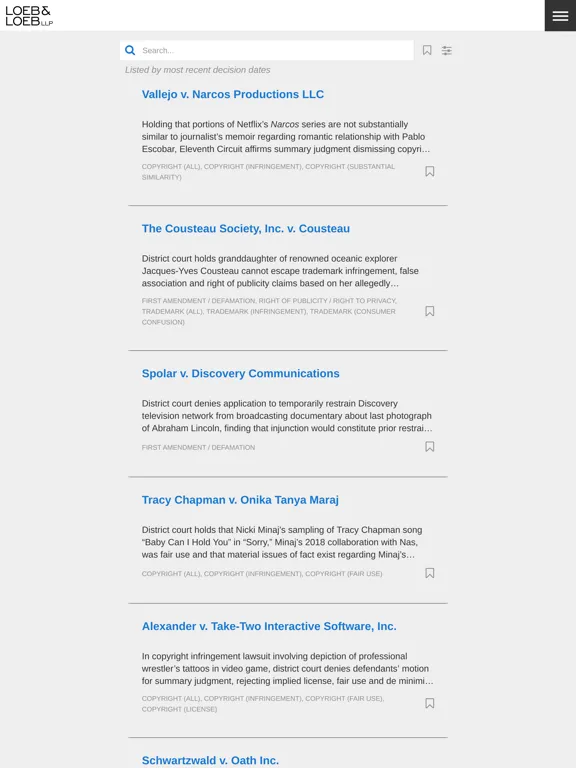 IP/Entertainment Cases iPad  Screenshots