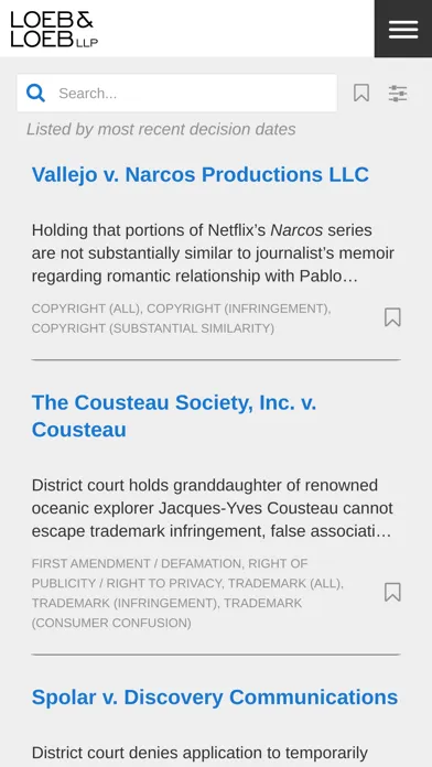 IP/Entertainment Cases Screenshots
