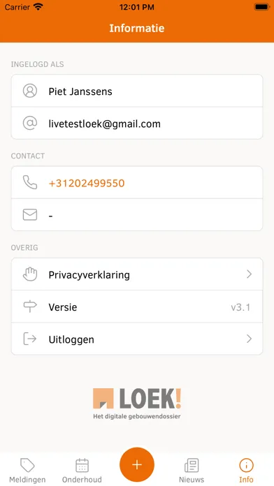Tangkapan skrin LOEK! Service app