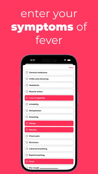 Tangkapan skrin Body Temperature Tracker