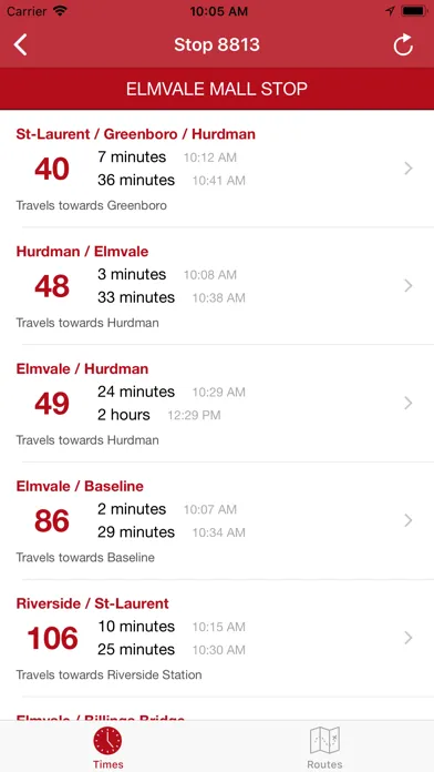 Ottawa Transit (Live Times) 스크린샷