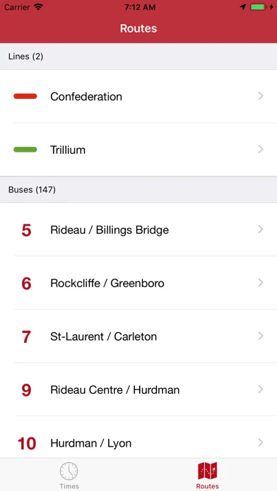 Ottawa Transit (Live Times) 스크린샷