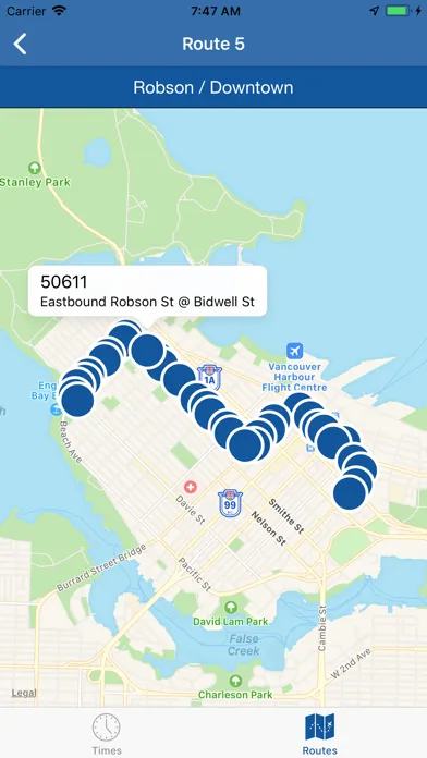Vancouver Transit (Live Times) Screenshots
