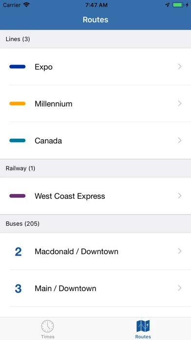 Vancouver Transit (Live Times) Screenshots
