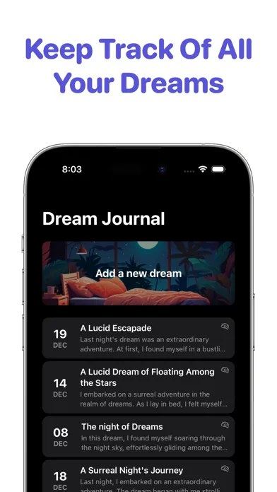 Capturas de pantalla de DreamLog - Journal & Analyzer