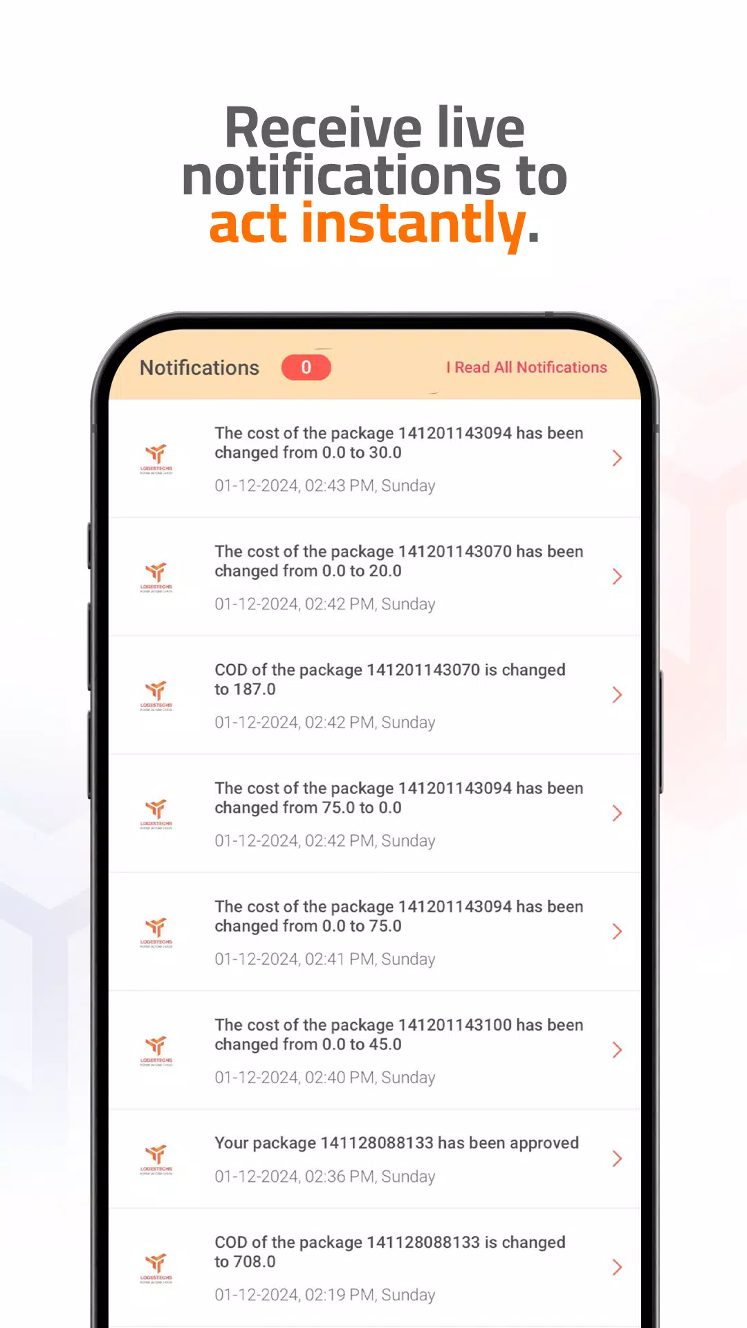Vendor App Screenshots