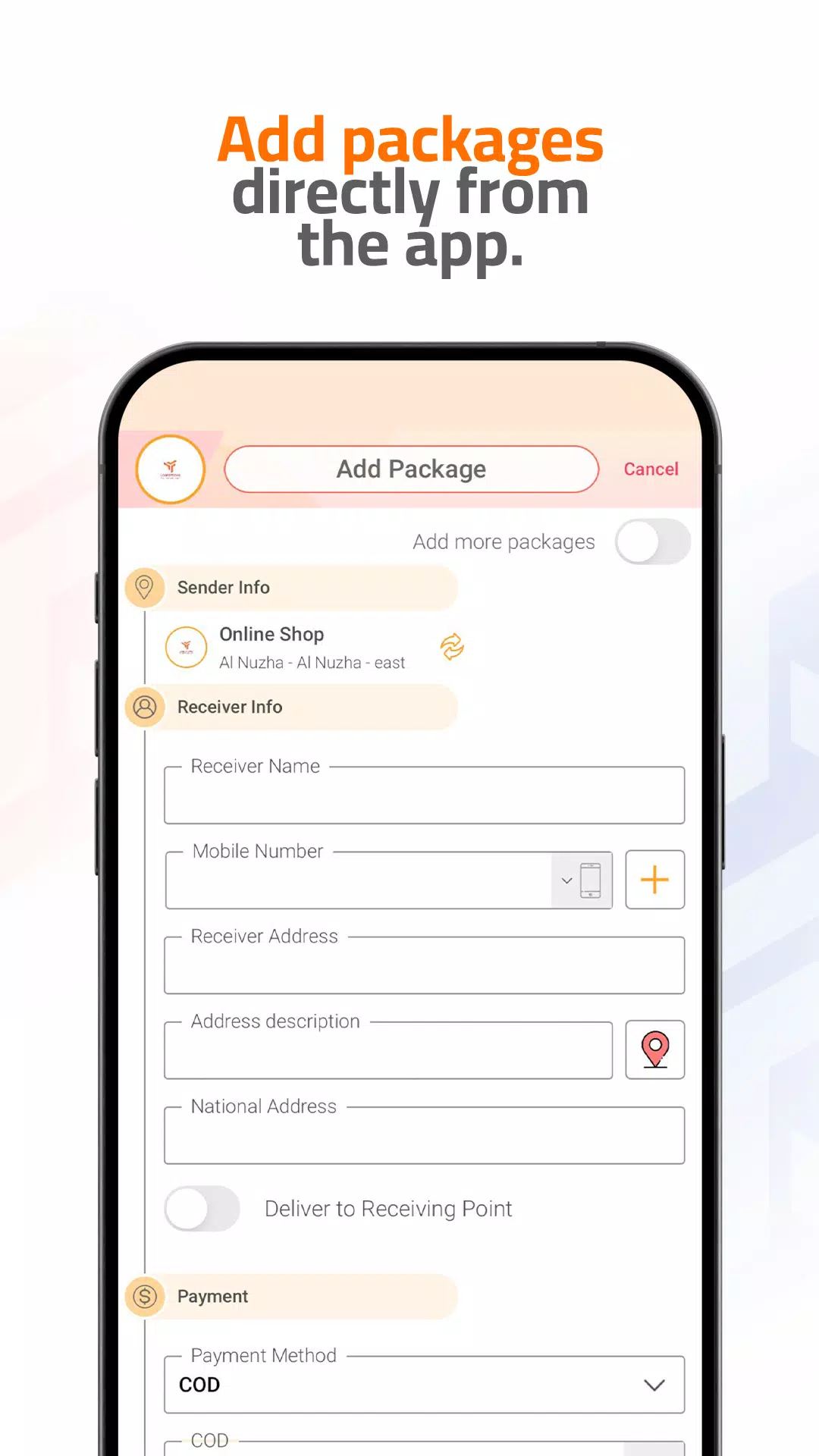 Vendor App Screenshots