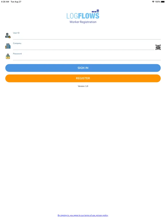 LOGFLOWS Worker iPad  स्क्रीनशॉट