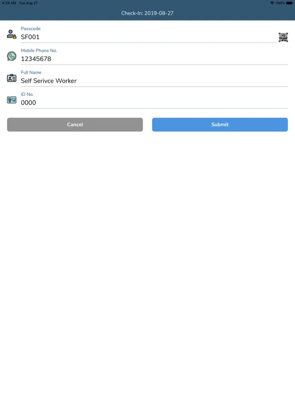LOGFLOWS Worker iPad  स्क्रीनशॉट