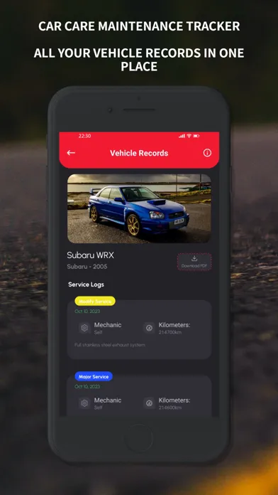 ภาพหน้าจอของ Loggy: Car Maintenance Tracker