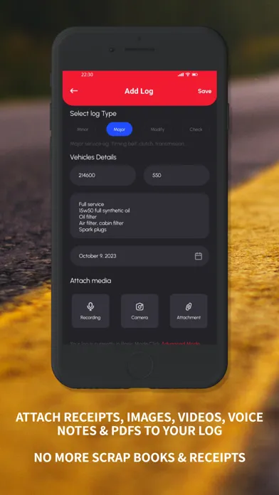 ภาพหน้าจอของ Loggy: Car Maintenance Tracker