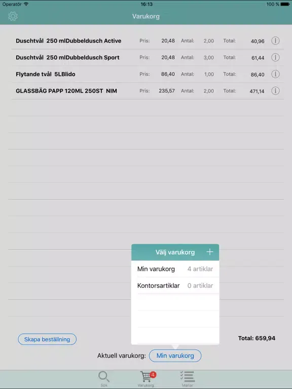 Скриншоты Raindance - Beställning iPad 