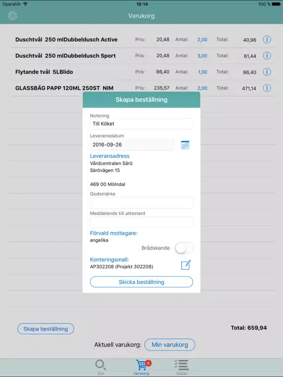 Скриншоты Raindance - Beställning iPad 