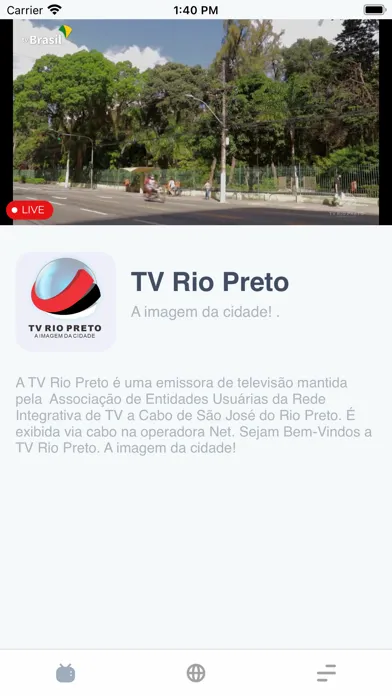 Capturas de tela do Tv Rio Preto