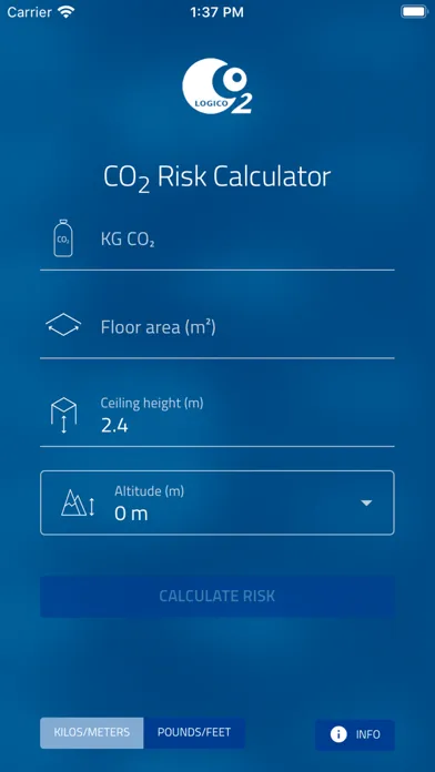 CO2 Risk Calculator 스크린샷