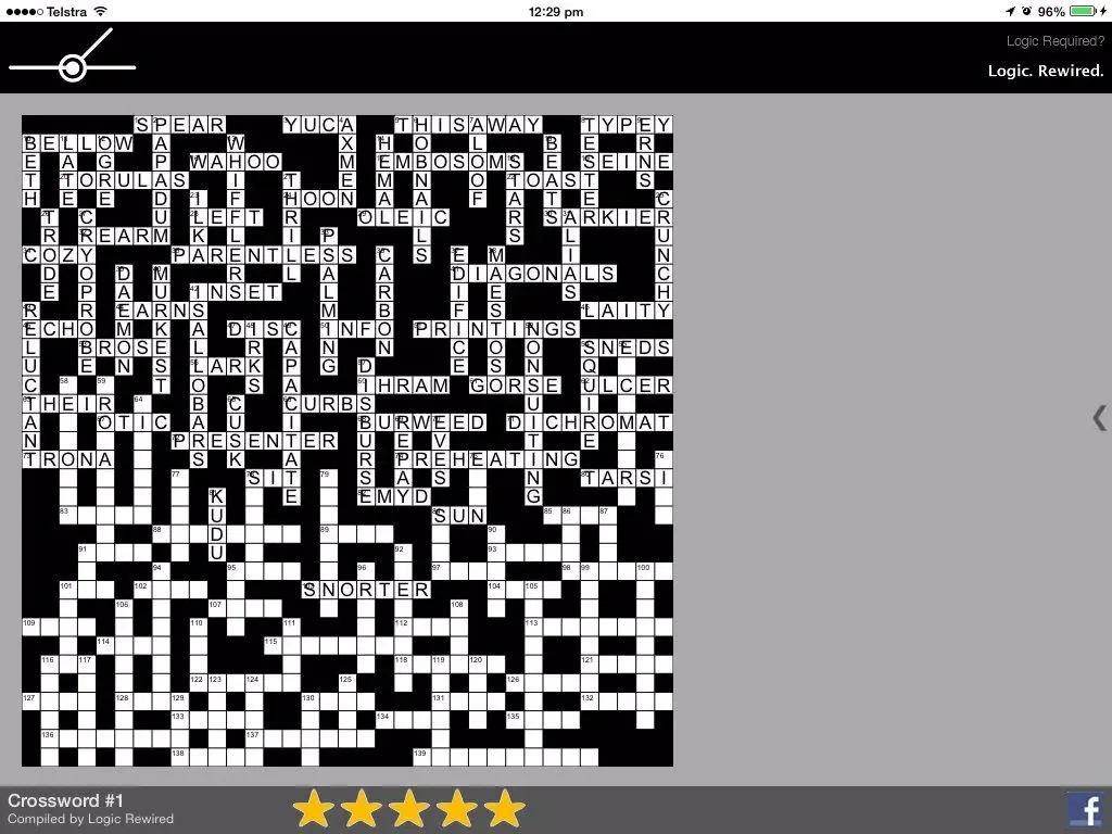 Tangkapan skrin Wordier Crosswords iPad 