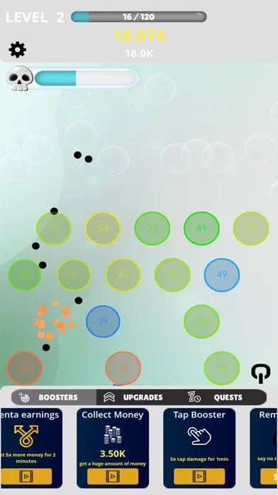 Tangkapan layar Idle Balls multitasking punch
