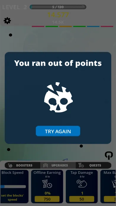 Tangkapan layar Idle Balls multitasking punch