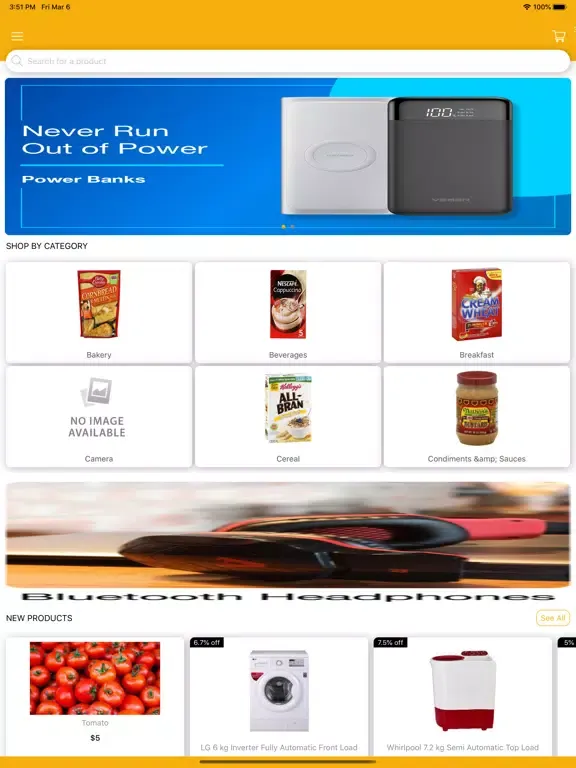 Capturas de tela do LS E-Cart iPad 