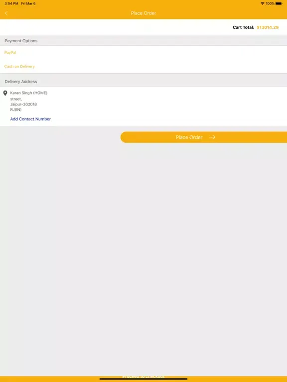 Capturas de tela do LS E-Cart iPad 