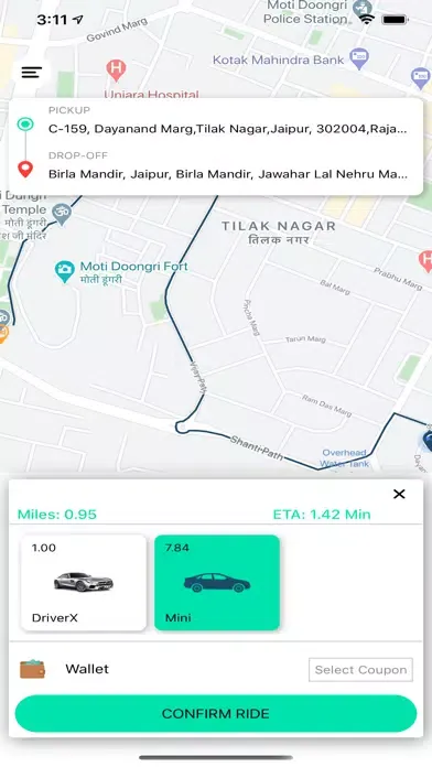 LS Customer Taxi App スクリーンショット