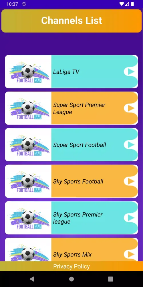 Ảnh chụp màn hình của Live Football TV HD