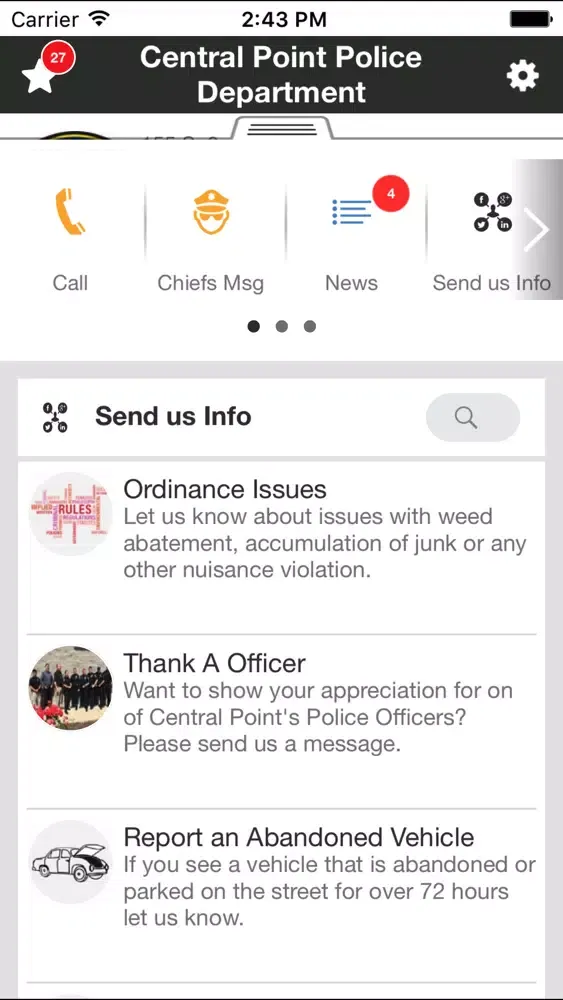 Captures d'écran de Central Point PD