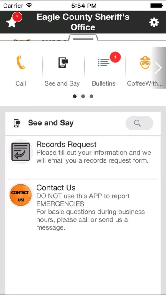 Eagle County Sheriff's Office Screenshots