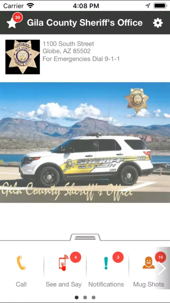 Gila County Sheriff's Office Screenshots