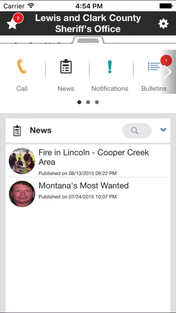 Zrzuty ekranu Lewis & Clark County SO