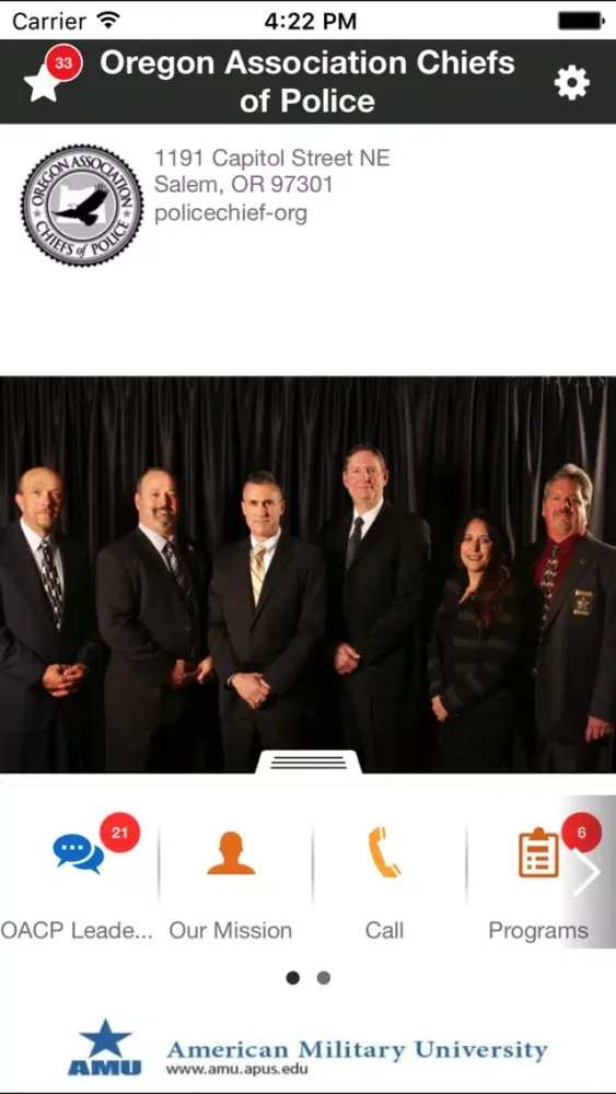 Screenshot di Oregon Police Chiefs