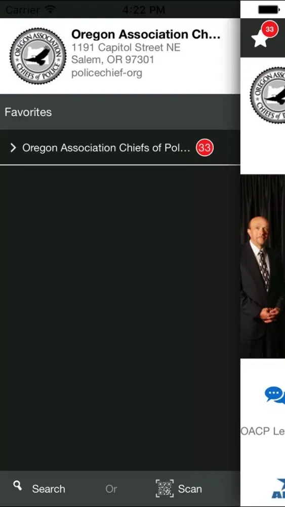Screenshot di Oregon Police Chiefs