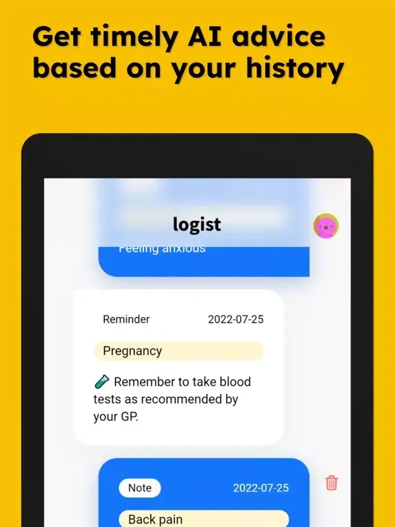 Zrzuty ekranu Logist · Nextgen health logger iPad 