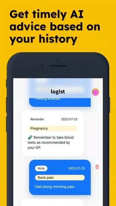Zrzuty ekranu Logist · Nextgen health logger