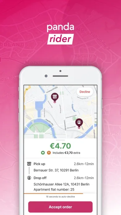 Capturas de pantalla de foodpanda rider