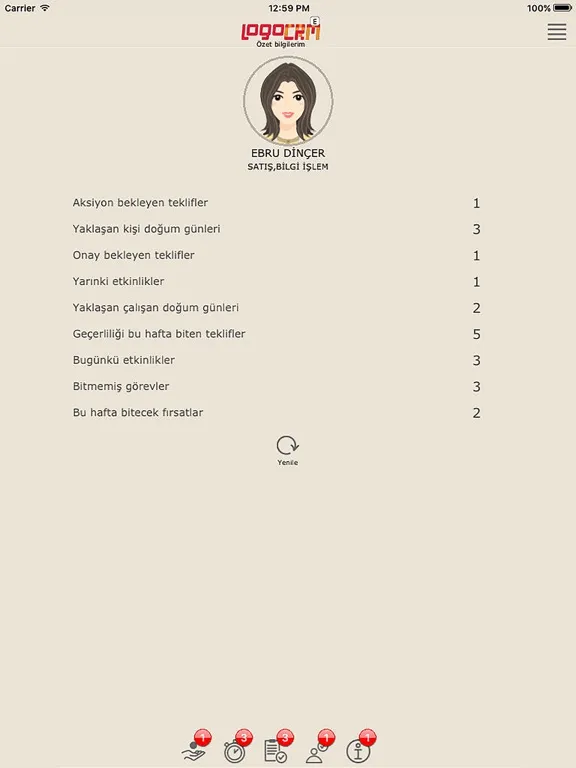 LogoCRM iPad  스크린샷
