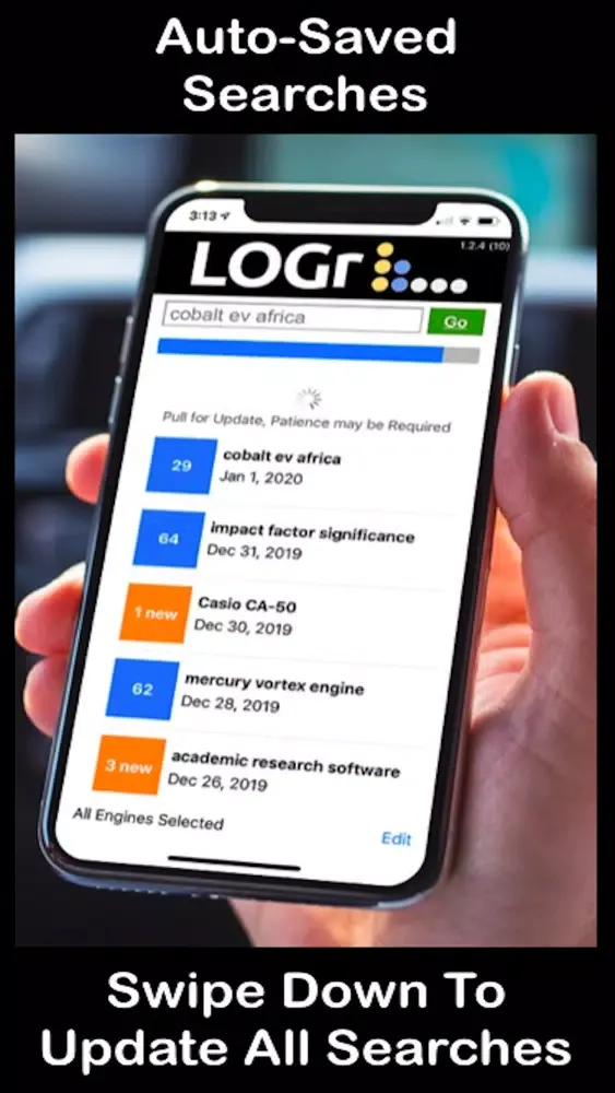 LOGr Research App Screenshots