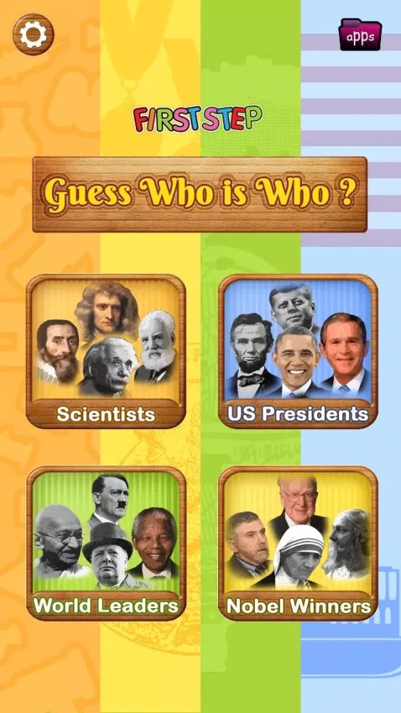 ภาพหน้าจอของ Guess Who's Who : First Step App to identify, learn, research homework projects on famous people that shaped the world. Scientists, Nobel Prize Winners, US Presidents, and Global Leaders