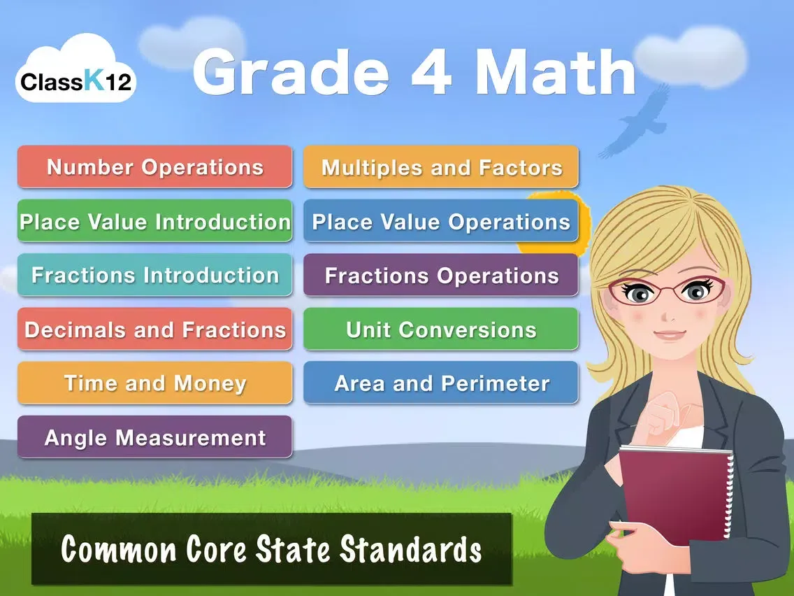 تصاویر 4th Grade Math : Common Core State Standards Education Enrichment Game [FULL] iPad 