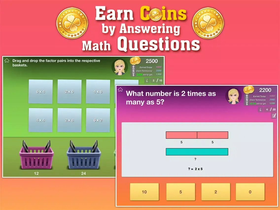 تصاویر 4th Grade Math : Common Core State Standards Education Enrichment Game [FULL] iPad 