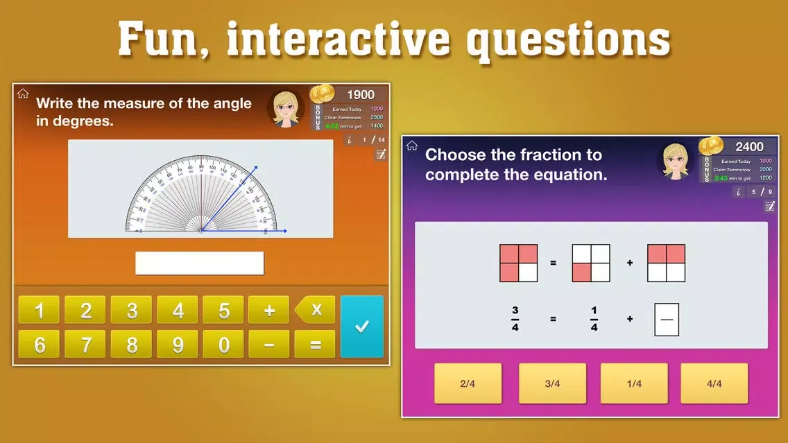 تصاویر 4th Grade Math : Common Core State Standards Education Enrichment Game [FULL]